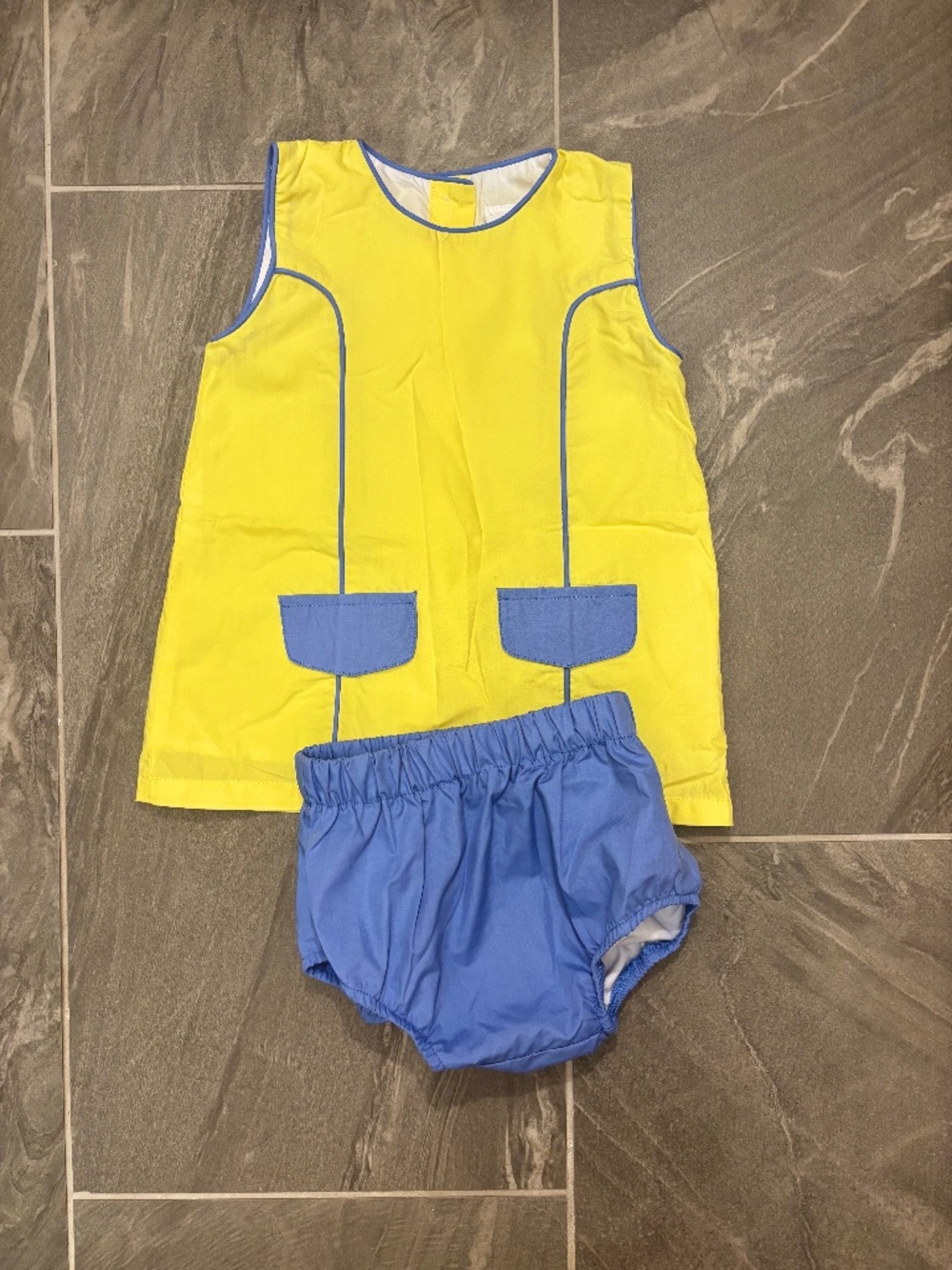The Yellow Lamb Yellow Dress Set 12M